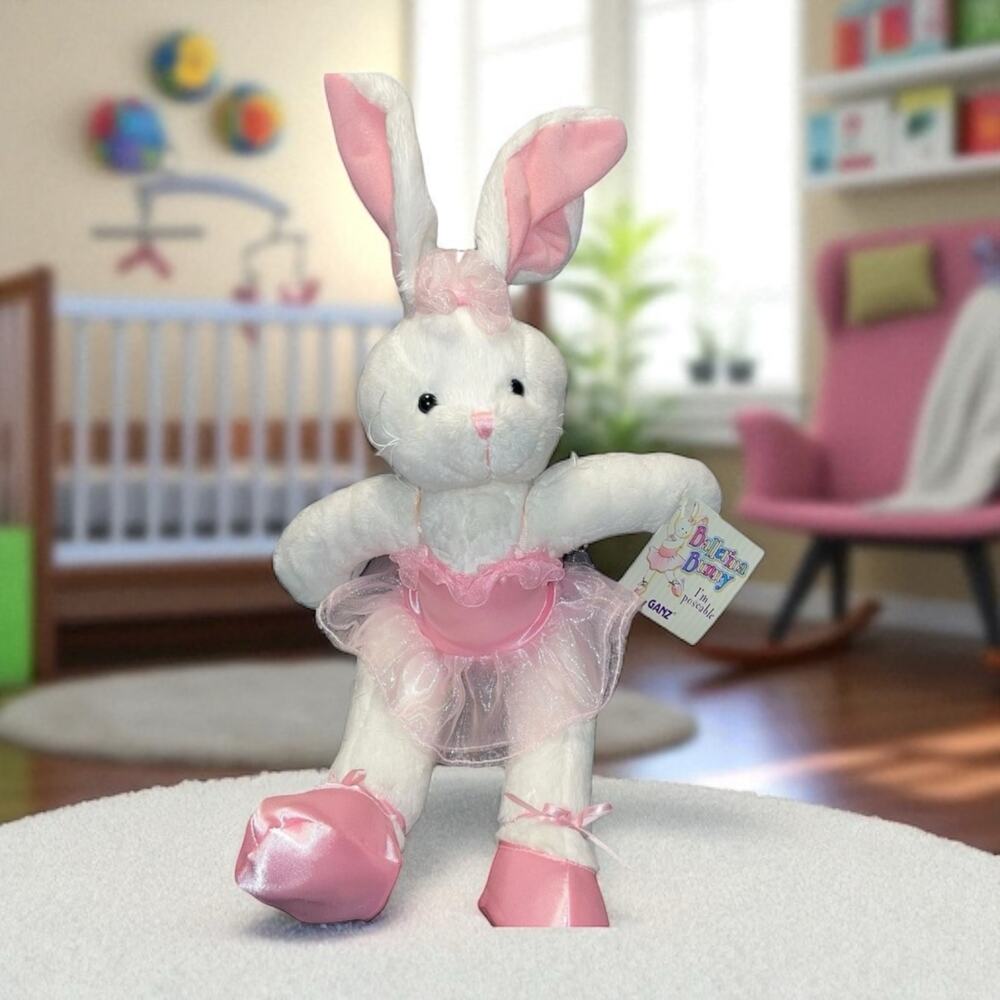 Ganz Plush Bunny Rabbit Ballerina Tutu Stuffed Animal 16" Nursery Baby Gift New